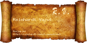 Reinhardt Vazul névjegykártya